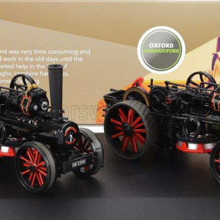 OXFORD-MODELS 1/76 FOWLER | SET 2X BB1 TIGER TRACTOR PLOUGHING ENGINE 1864 | BLACK RED