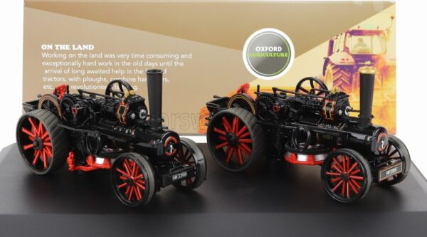 OXFORD-MODELS 1/76 FOWLER | SET 2X BB1 TIGER TRACTOR PLOUGHING ENGINE 1864 | BLACK RED