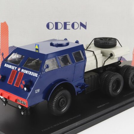 ODEON 1/43 PACIFIC | TANK M26 TRACTOR TRUCK 3-ASSI BOURGEY MOUNTREUIL 1944 | BLUE