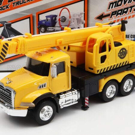 MAISTO 1/64 MACK | ANTHEM TRUCK 3-ASSI CANE GRU 2020 | YELLOW BLACK