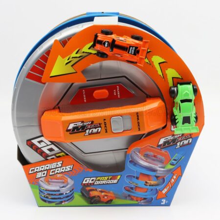 MAISTO 1/64 ACCESSORIES | DIORAMA - GO FAST GARAGE WITH 2X CARS INCLUDED | ORANGE