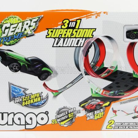 BURAGO 1/64 ACCESSORIES | DIORAMA - GO GEARS EXTREME 3 IN 1 SUPERSONIC LAUNCH WITH 1X CAR INCLUDED | VARIOUS