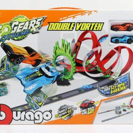 BURAGO 1/64 ACCESSORIES | DIORAMA - GO GEARS EXTREME DOUBLE VORTEX WITH 2X CARS INCLUDED | VARIOUS