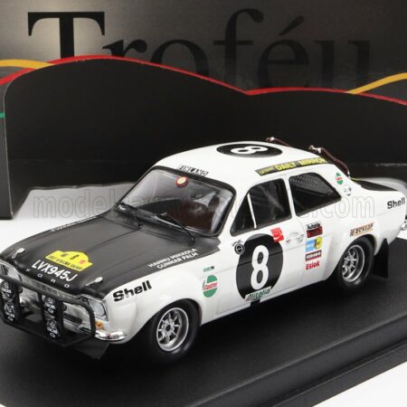 TROFEU 1/43 FORD ENGLAND | ESCORT MKI (night version) N 8 RALLY EAST AFRICAN SAFARI 1971 H.MIKKOLA - G.PALM | WHITE MATT BLACK