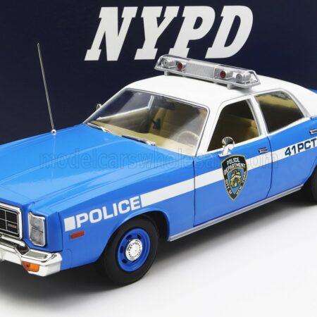 GREENLIGHT 1/18 DODGE | MONACO POLICE NEW YORK POLICE DEPARTMENT 1978 | BLUE WHITE