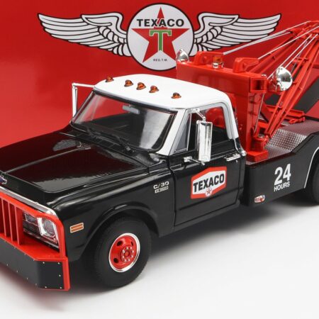 GREENLIGHT 1/18 CHEVROLET | C-30 PICK-UP TEXACO CARRO ATTREZZI - WRECKER ROAD SERVICE 1970 | BLACK WHITE RED