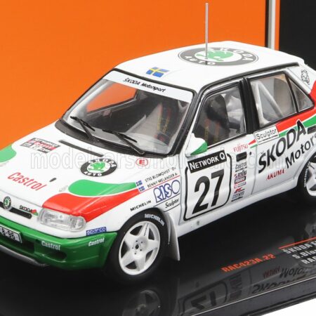 IXO-MODELS 1/43 SKODA | FELICIA TEAM SKODA MOTORSPORT N 27 3rd RALLY RAC LOMBARD 1996 S.BLOMQVIST - B.MELANDER | WHITE RED