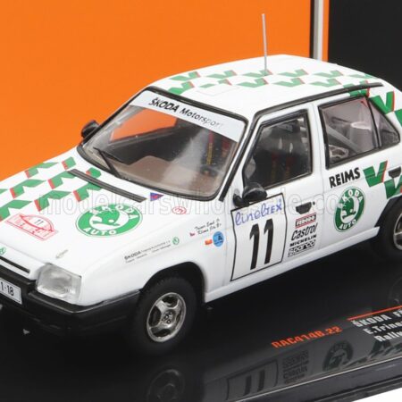 IXO-MODELS 1/43 SKODA | FAVORIT 136L TEAM SKODA MOTORSPORT N 11 RALLY MONTECARLO 1993 E.TRINER - J.KLIMA | WHITE GREEN