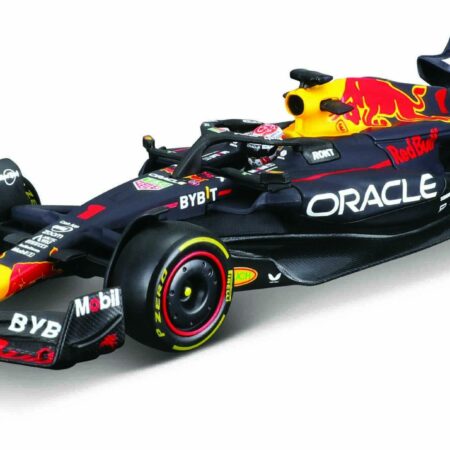 BURAGO 1/43 RED BULL | F1  RB19 TEAM ORACLE RED BULL RACING N 1 WORLD CHAMPION SEASON 2023 MAX VERSTAPPEN - CON PILOTA E VETRINA - WITH PILOT AND SHOWCASE | MATT BLUE