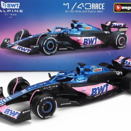 BURAGO 1/43 ALPINE | F1  A523 TEAM BWT ALPINE F1 N 31 SEASON 2023 ESTEBAN OCON | BLUE BLACK PINK