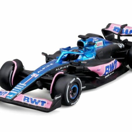 BURAGO 1/43 ALPINE | F1  A523 TEAM BWT ALPINE F1 N 31 SEASON 2023 ESTEBAN OCON - CON PILOTA E VETRINA - WITH PILOT AND SHOWCASE | BLUE BLACK PINK