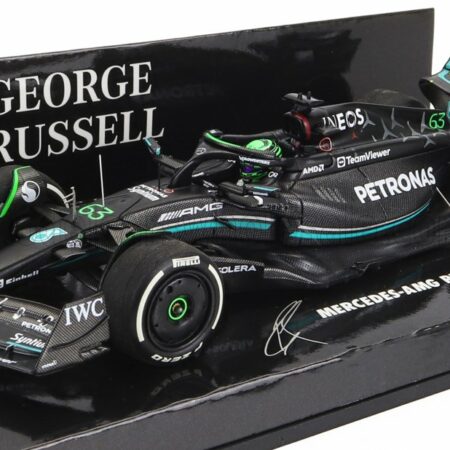 MINICHAMPS 1/43 MERCEDES GP | F1 W14 TEAM MERCEDES-AMG PETRONAS FORMULA ONE N 63 7th BAHRAIN GP 2023 GEORGE RUSSEL | MATT BLACK