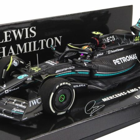 MINICHAMPS 1/43 MERCEDES GP | F1 W14 TEAM MERCEDES-AMG PETRONAS FORMULA ONE N 44 5th BAHRAIN GP 2023 LEWIS HAMILTON | MATT BLACK