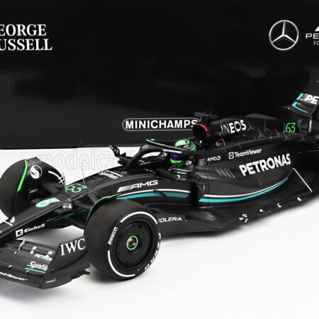 MINICHAMPS 1/18 MERCEDES GP | F1 W14 TEAM MERCEDES-AMG PETRONAS FORMULA ONE N 63 SEASON 2023 GEORGE RUSSEL | MATT BLACK