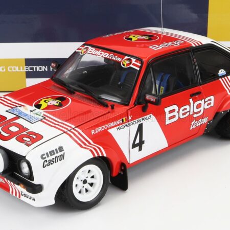 SUN-STAR 1/18 FORD ENGLAND | ESCORT RS 1800 (night version) n 4 4th RALLY LOTTO HASPENGOUW 1981 R.DROOGMANS - R.JOOSTEN | RED WHITE