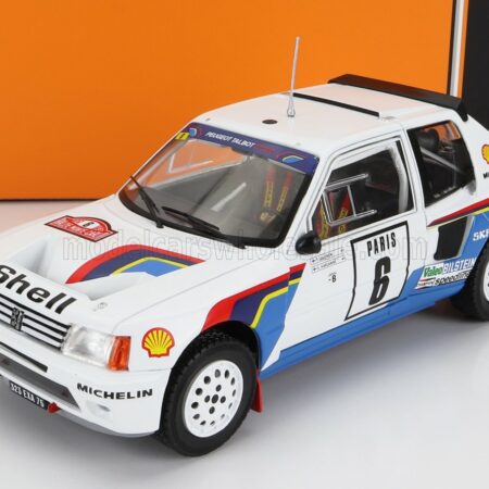 IXO-MODELS 1/24 PEUGEOT | 205 T16 N 6 RALLY MONTECARLO 1985 T.SALONEN - S.HARJANNE | WHITE BLUE RED