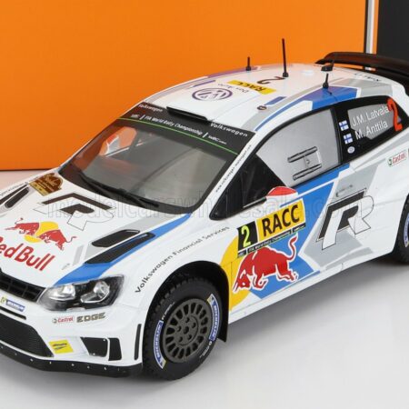 IXO-MODELS 1/24 VOLKSWAGEN | POLO R WRC RED BULL N 2 RALLY CATALUNYA 2014 J.M.LATVALA - M.ANTTILA | WHITE BLUE YELLOW