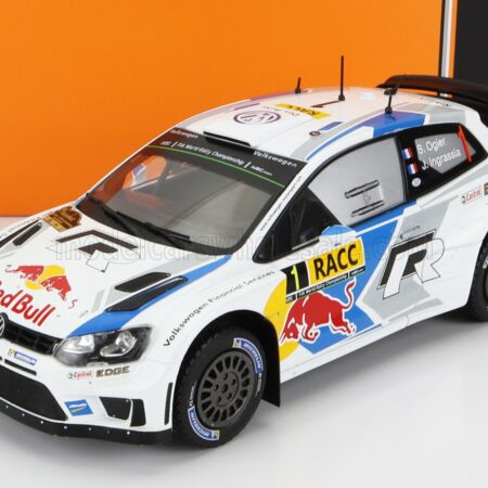 IXO-MODELS 1/24 VOLKSWAGEN | POLO R WRC RED BULL N 1 RALLY CATALUNYA 2014 S.OGIER - J.INGRASSIA | WHITE BLUE YELLOW