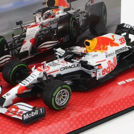 MINICHAMPS 1/43 RED BULL | F1  RB16B HONDA RA620H TEAM ASTON MARTIN N 33 WORLD CHAMPION 2nd TURKISH GP 2021 MAX VERSTAPPEN | WHITE RED