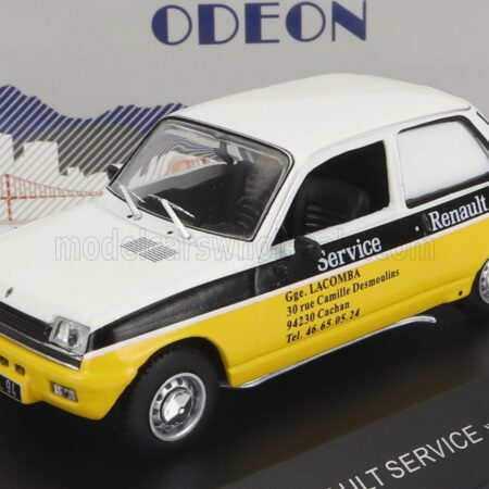 ODEON 1/43 RENAULT | R5 SOCIETE RENAULT SERVICE 1973 | WHITE YELLOW BLACK