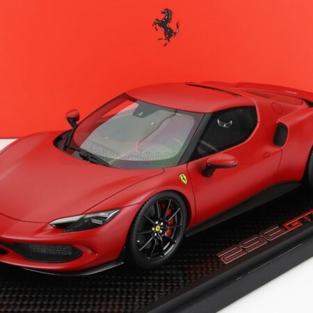 BBR-MODELS 1/18 FERRARI | 296 GTB HYBRID 830HP V6 2021 - CON VETRINA - WITH SHOWCASE | ROSSO F1-75 - MATT RED