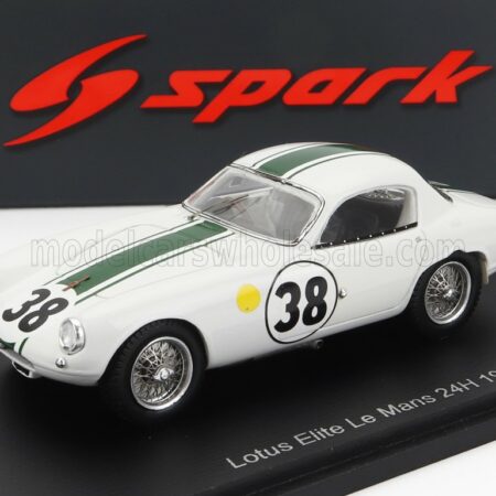 SPARK-MODEL 1/43 LOTUS | ELITE MK14 COVENTRY CLIMAX 1216cc TEAM ELITE N 38 24h LE MANS 1963 F.GARDNER - J.COUNDLEY | WHITE GREEN