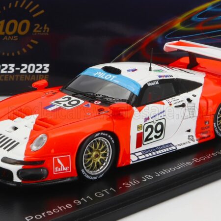 SPARK-MODEL 1/43 PORSCHE | 911 GT1 3.2L TURBO TEAM SOCIETE JB N 29 24h LE MANS 1997 A.FERTE - J.VON GARTZEN - O.THEVENIN | RED WHITE