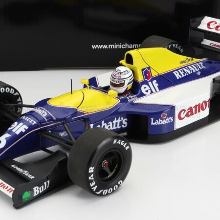 MINICHAMPS 1/18 WILLIAMS | F1  FW14B RENAULT N 6 SEASON 1992 RICCARDO PATRESE | BLUE YELLOW WHITE