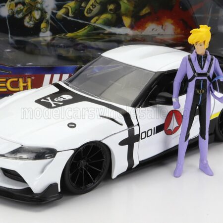 JADA 1/24 TOYOTA | SUPRA WITH ROY FOCKER FIGURE ROBOTECH 2020 | WHITE BLACK