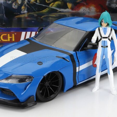 JADA 1/24 TOYOTA | SUPRA WITH MAX STERLING FIGURE ROBOTECH 2020 | LIGHT BLUE WHITE