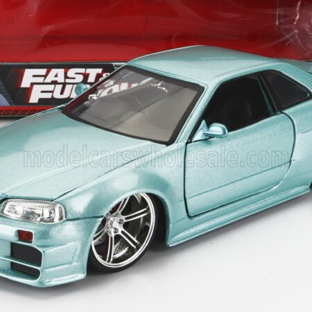 JADA 1/24 NISSAN | BRIAN'S SKYLINE GT-R (BNR34) 1999 - FAST & FURIOUS | SEA GREEN