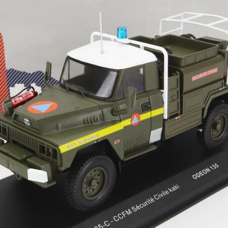 ODEON 1/43 ACMAT | TPK 4-35-C TANKER TRUCK CCFM SECURITE CIVILE 1985 | MILITARY GREEN