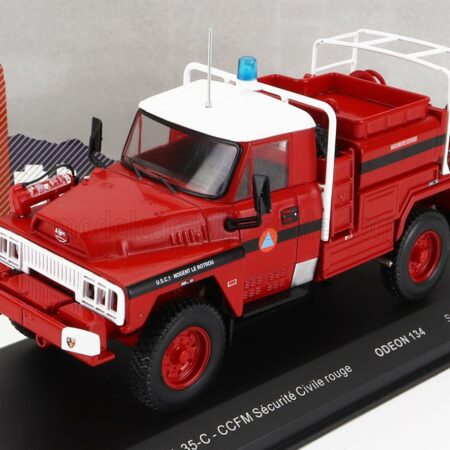 ODEON 1/43 ACMAT | TPK 4-35-C TANKER TRUCK CCFM SECURITE CIVILE 1985 | RED WHITE