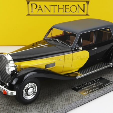 PANTHEON 1/18 PANTHER | DE VILLE LHD 1974 | BLACK YELLOW