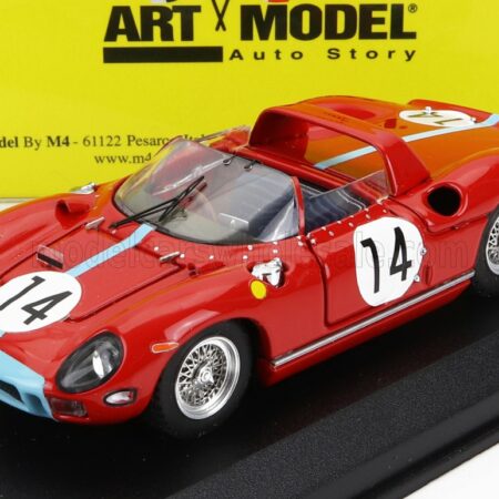 ART-MODEL 1/43 FERRARI | 330P 4.0L V12 SPIDER TEAM MARANELLO CONCESSIONAIRES N 14 2nd 24h LE MANS 1964 J.BONNIER - G.HILL | RED