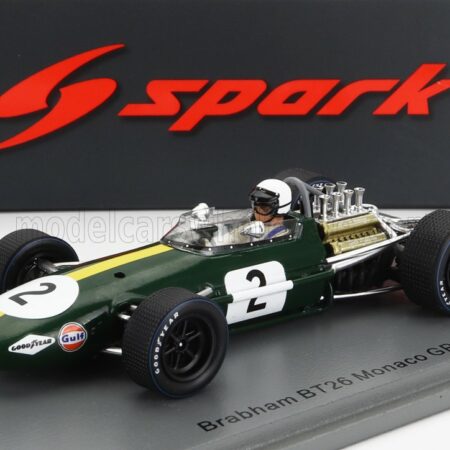 SPARK-MODEL 1/43 BRABHAM | F1  BT26 N 2 MONACO GP 1968 J.BRABHAM | GREEN YELLOW