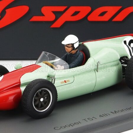 SPARK-MODEL 1/43 COOPER | F1  T51 N 18 4th MONACO GP 1960 T.BROOKS | GREEN RED