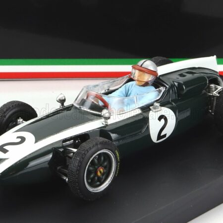 BRUMM 1/43 COOPER | F1  T53 N 2 BRITISH GP 1960 B.MCLAREN - WITH DRIVER FIGURE | GREEN WHITE