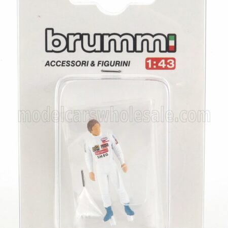 BRUMM 1/43 FIGURES | F1  DRIVER GILLES VILLENEUVE FERRARI 1981 | WHITE