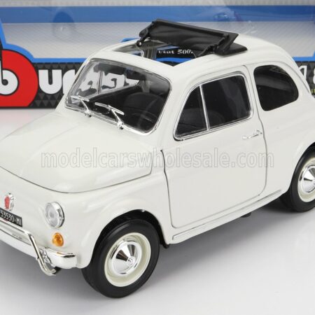 BURAGO 1/16 FIAT | 500L OPEN ROOF 1968 | WHITE