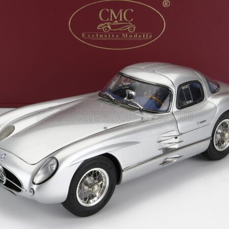 CMC 1/18 MERCEDES BENZ | 300 SLR UHLENHAUT COUPE 1955 - BLUE INTERIOR | SILVER