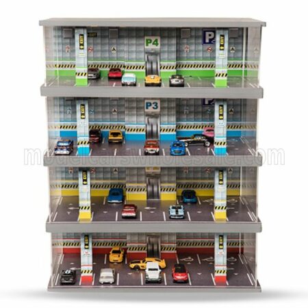 ATLANTIC 1/64 VETRINA DISPLAY BOX | DIORAMA PARCHEGGIO 4 PIANI - PARKING 4 FLOOR - CARS NOT INCLUDED - Lungh.LENGHT cm 43.0 X Largh.WIDTH cm 25.0 X Alt.HEIGHT cm 56.0 | VARIOUS