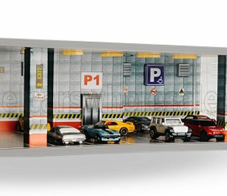 ATLANTIC 1/64 VETRINA DISPLAY BOX | DIORAMA PARCHEGGIO PRIMO PIANO - PARKING P1 RED FLOOR - CARS NOT INCLUDED - Lungh.LENGHT cm 43.0 X Largh.WIDTH cm 25.0 X Alt.HEIGHT cm 14.0 | VARIOUS