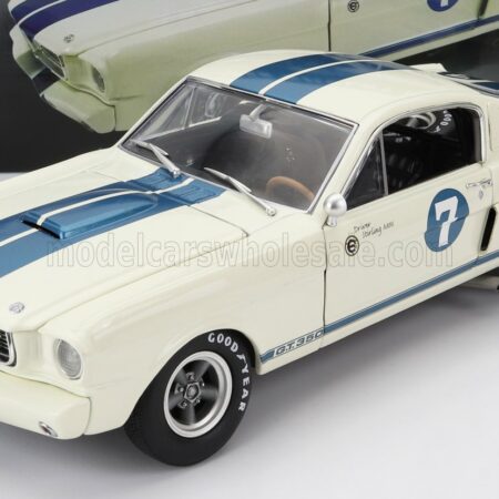 ACME-MODELS 1/18 FORD USA | MUSTANG GT350 N 7 COUPE STIRLING MOSS TRIBUTE 1966 | WHITE BLUE