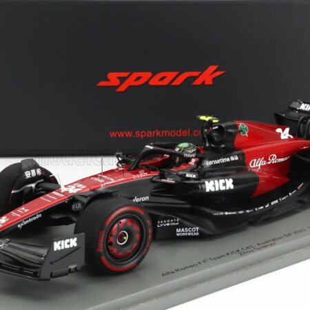 SPARK-MODEL 1/18 ALFA ROMEO | F1  C43 TEAM STAKE N 24 AUSTRALIAN GP 2023 GUANYU ZHOU | BLACK RED