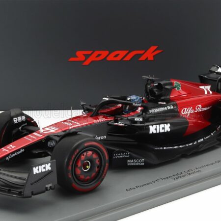 SPARK-MODEL 1/18 ALFA ROMEO | F1  C43 TEAM STAKE N 77 AUSTRALIAN GP 2023 VALTTERI BOTTAS | BLACK RED