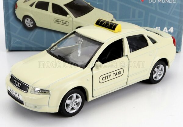 WELLY 1/38 AUDI | A4 TAXI BERLINO GERMANY 2004 - DAMAGE CARD BOX | CREAM