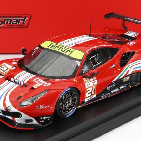 LOOKSMART 1/43 FERRARI | 488 GTE EVO 3.9L TURBO V8 TEAM AF CORSE N 21 24h LE MANS 2022 S.MANN - C.ULRICH - T.VILANDER | RED