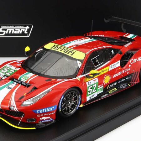 LOOKSMART 1/43 FERRARI | 488 GTE EVO 3.9L TURBO V8 TEAM AF CORSE N 52 3rd LMGTE PRO CLASS 24h LE MANS 2022 M.MOLINA - A.FUOCO - D.RIGON | RED