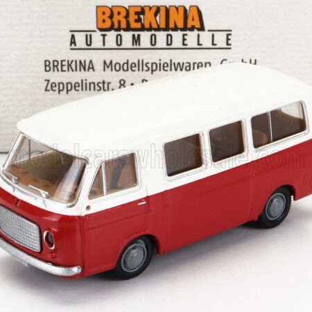 BREKINA PLAST 1/87 FIAT | 238 MINIBUS 1966 | RED WHITE